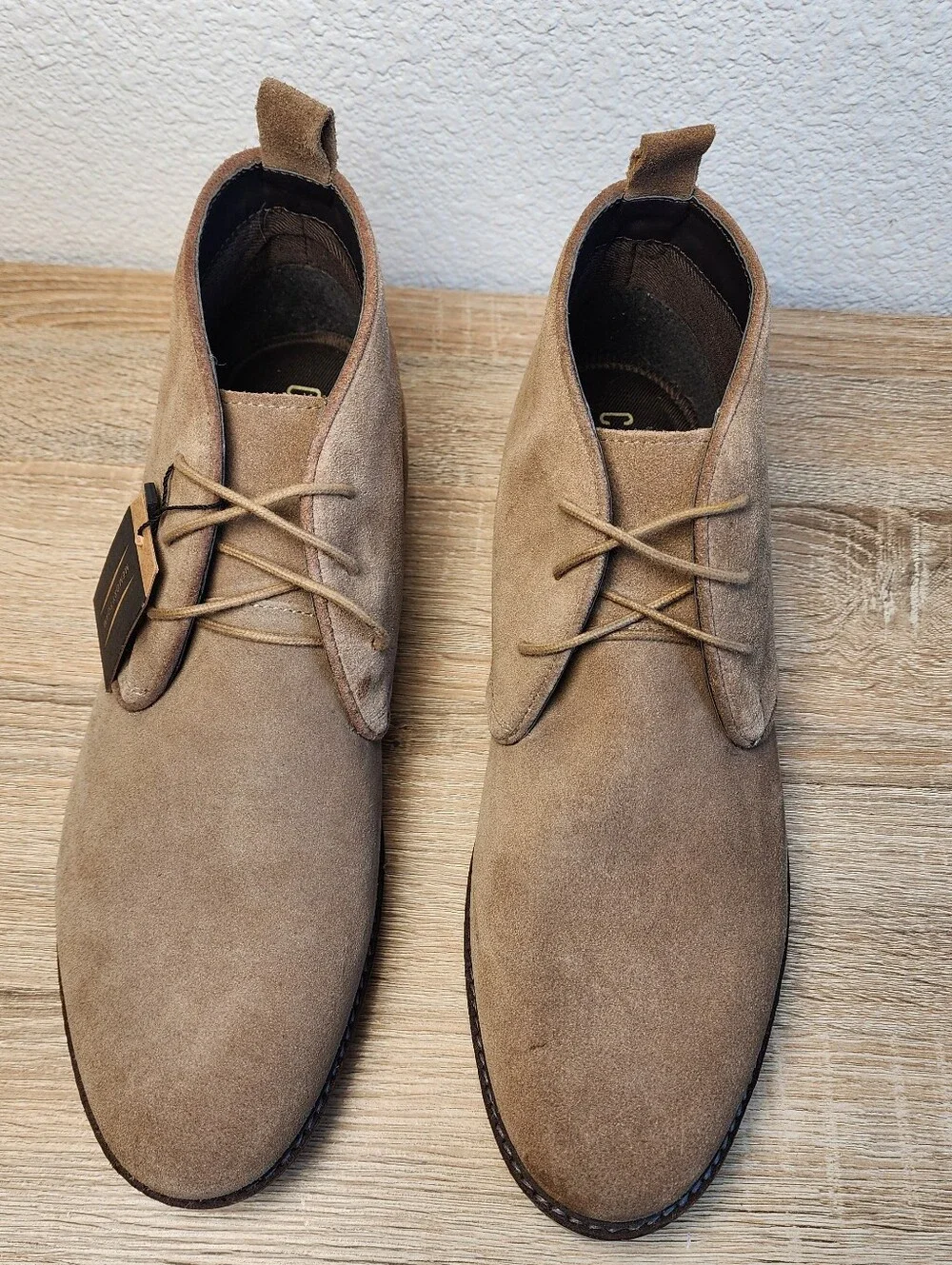 NWT CREVO Josiah Chukka Boot Tan Suede Leather Lace Up Shoe Men's 12